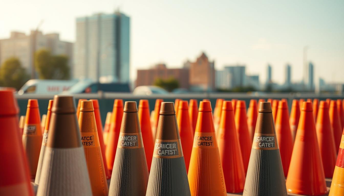 aluguel de cones de sinalização