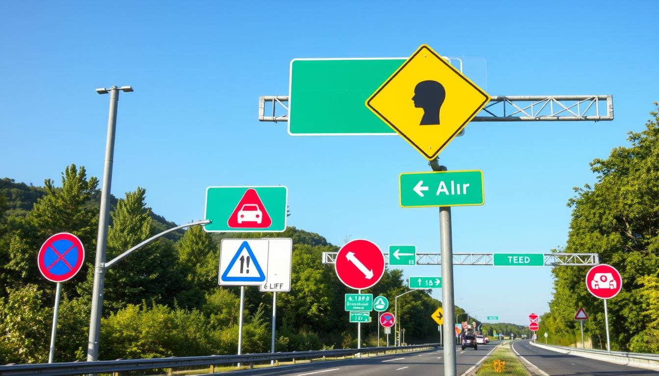 placas de sinalização de rodovias